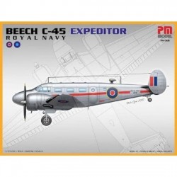 PM Model Kraliyet Donanması Beech C-45 Expreditor Eğitim Ve Nakliye Uçağı Maketi PM-308